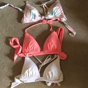Set of 3 Victoria secret halter bikini tops